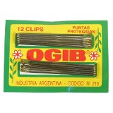 Clip Para el Pelo Rubio x 12 Unidades