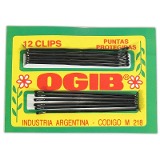 Clip Para el Pelo Negro x 12 Unidades