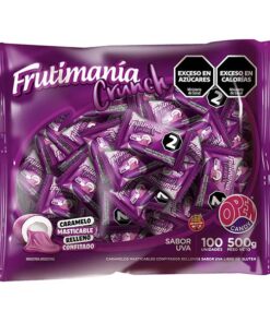 Caramelo Frutimania Crunch Uva x 100 U.