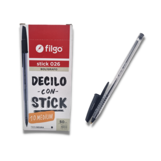 Boligrafo Filgo Stick Negro