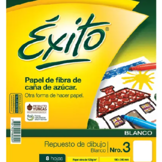 Repuesto de Dibujo Exito N3 Blanco x 8 Hj.